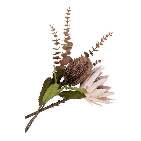 Rootz King Protea Bouquet - Artificial Flowers - Faux Blooms - Long-lasting Decor - 65cm