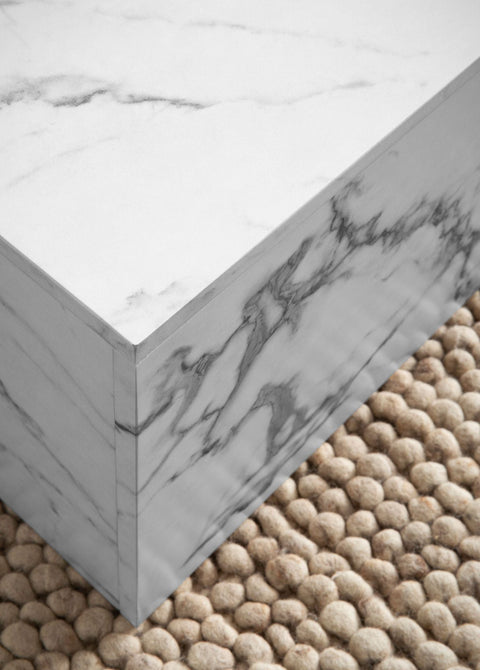 Rootz Modern Coffee Table - Matt White Look - 2 Level Storage - Extra Space for Accessories - 120cm x 60cm x 40cm