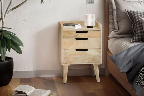 Rootz Modern Night Boxes - Bedside Cabinets - Wooden Nightstands - Unique Design - 45cm x 63cm x 33cm