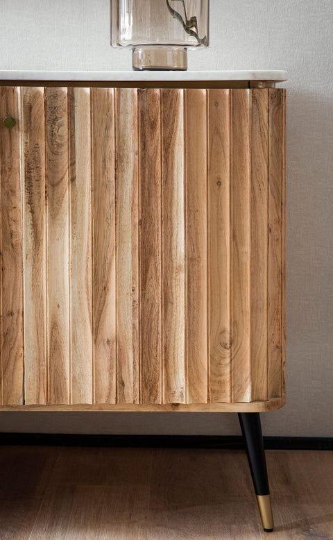 Rootz Modern Sideboard - Stylish Cabinet - Storage Chest - Handmade Elegance - 150cm x 80cm x 45cm