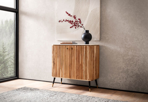 Rootz Modern Small Home Bar - Mini Bar - Compact Home Bar - Handcrafted Design - 95cm x 90cm x 41cm