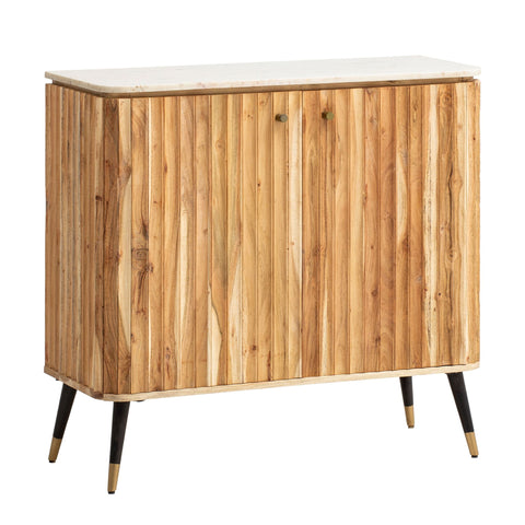 Rootz Modern Small Home Bar - Mini Bar - Compact Home Bar - Handcrafted Design - 95cm x 90cm x 41cm