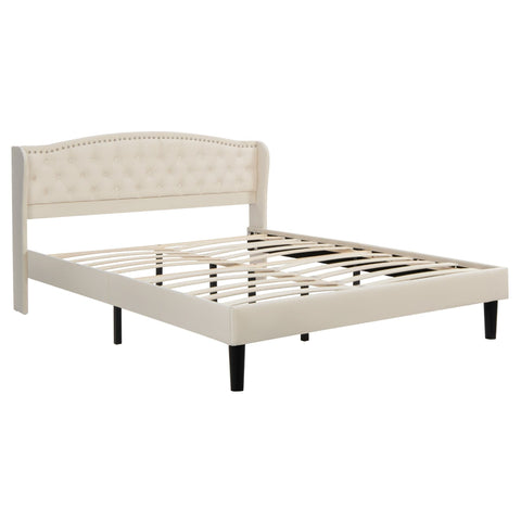 Rootz Soft Upholstered Bed - Velvet Bed - Button Decor - Luxurious Comfort - 212cm x 170cm x 100cm