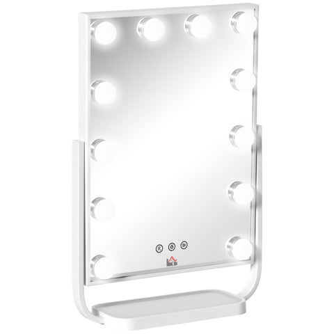 Rootz Hollywood LED Makeup Mirror - Vanity Mirror - Beauty Mirror - Touchscreen Controls - 32.8cm x 11cm x 47.4cm