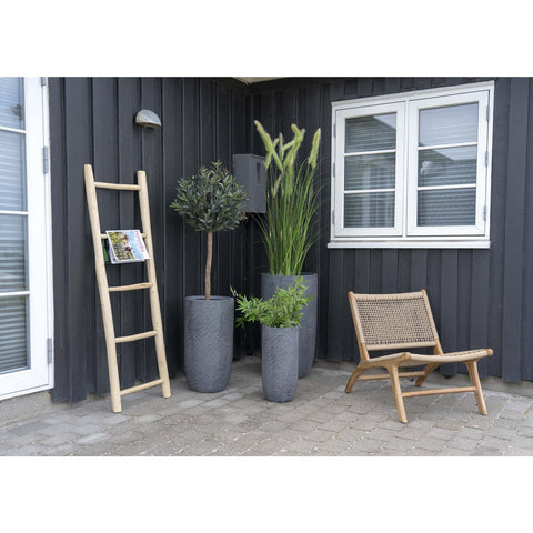 Rootz Decorative Teak Ladder - Rustic Plant Stand - Towel Rack - Durable Teak Wood - 50cm x 150cm