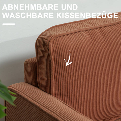 Rootz Two Seater Sofa - Mini Couch - Loveseat - Storage Space Efficiency - 117 x 63 x 79 cm Pink