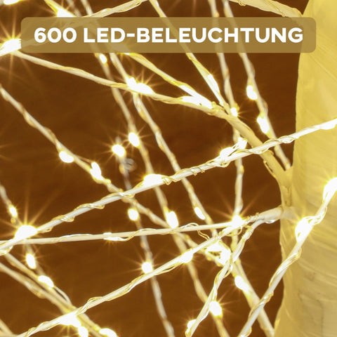 Rootz LED Tree of Lights - Lighted Tree - Artificial Light Tree - Warm White LED Lights - Realistic Bark Texture - Indoor & Outdoor - 150cm x 21cm x 21cm