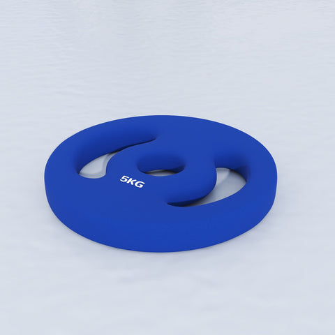 Rootz 2 x 5kg Weight Plates - Weight Set - Home Gym Plates - Durable Plastic - Ø20cm x 4cm - Ideal for Strength Training
