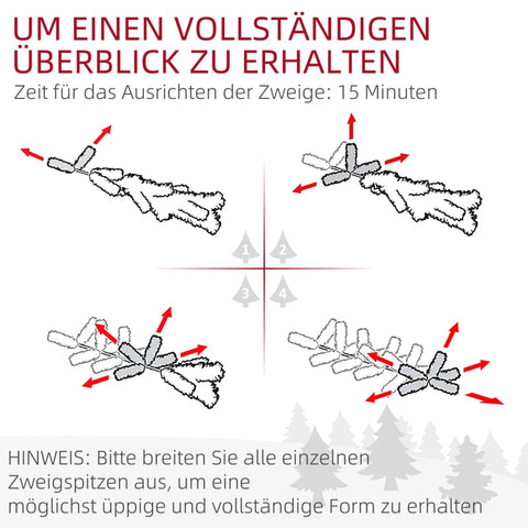 Rootz Artificial Christmas Tree - Snow Covered Xmas Tree - Lifelike Branches - Flame-Retardant - Ø110cm x 180cm