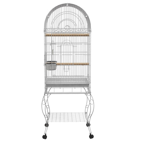 Rootz Bird Cage on Wheels - Aviary - Parrot House - Easy Cleaning - 51cm x 51cm x 153cm
