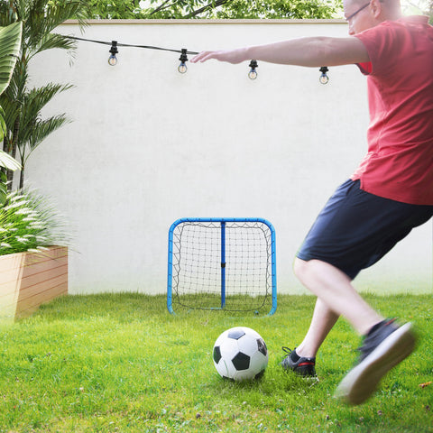 Rootz Football Rebounder Net - Bounce Back Net - Soccer Training Aid - Adjustable & Foldable - 78 x 84 x 65-78 cm - Enhance Ball Control Skills
