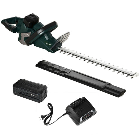 Rootz Electric Hedge Trimmer - Cordless Shrub Cutter - Garden Pruner - 180° Rotating Handle - 110L x 20W x 20H cm