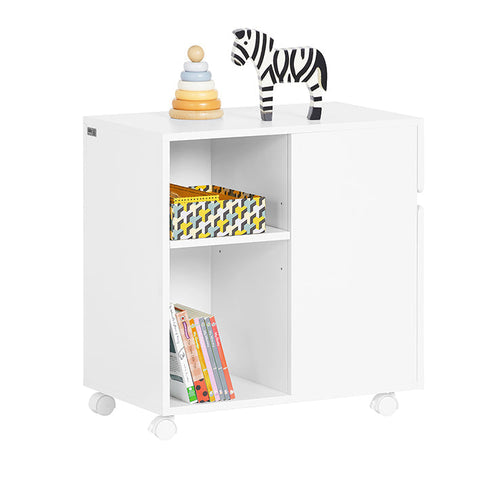 Rootz Mobile File Cabinet - Filing Unit - Document Storage - Adjustable Shelves - 58x59x35cm
