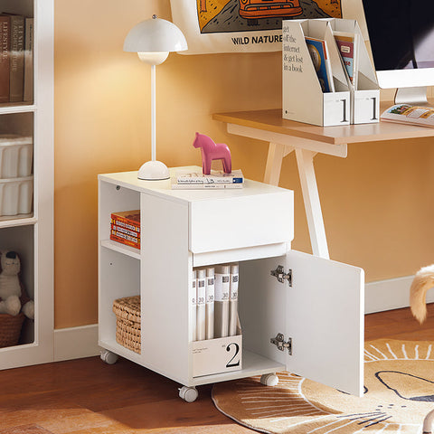 Rootz Mobile File Cabinet - Filing Unit - Document Storage - Adjustable Shelves - 58x59x35cm