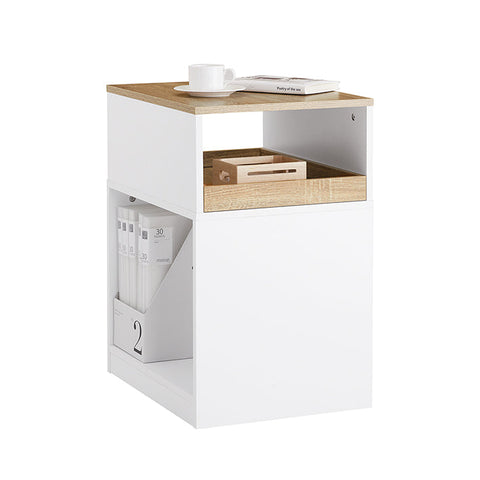 Rootz Printer Table - Office Table - Stand with Drawer - 41kg Resilience - 40x65x50cm - PB (E1) - Aesthetic Filing Cabinet with Hidden Wheels