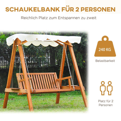 Rootz Hollywood Garden Swing - Outdoor Swing - Patio Swing - High Stability - Comfortable Shade - Spacious Seating - 162cm x 130cm x 185cm