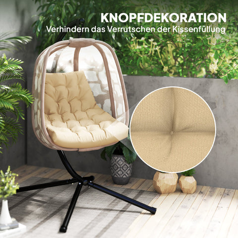 Rootz Outdoor Seat Cushion - Patio Cushion - Weather-Resistant Cushion - Comfort Support - 120cm x 100cm x 8cm - Brown