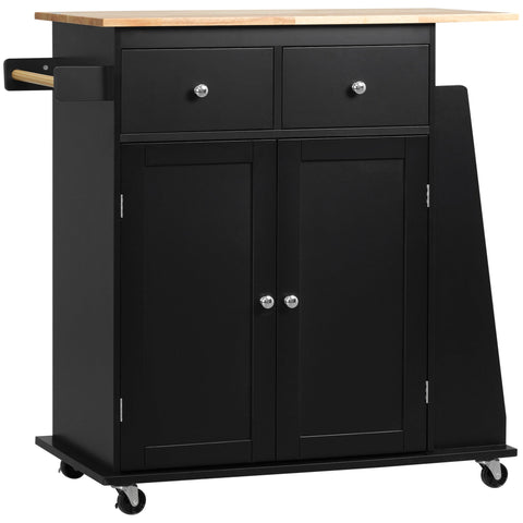 Rootz Kitchen Island - Kitchen Cart - Mobile Counter - Ample Storage - 80cm x 45cm x 89.5cm