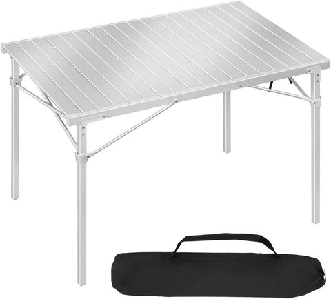 Rootz Camping Table - Folding Table - Collapsible Outdoor Table - Aluminum Frame - 69cm x 70cm x 104cm