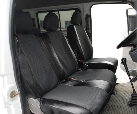 Rootz 1+2 Seat Covers for Car Transporters - Polyester - Faux Leather - Easy-Care - Durable - Universal Fit - 3-8mm Foam - 100% Washable at 30° - 69cm x 62cm x 73.5cm