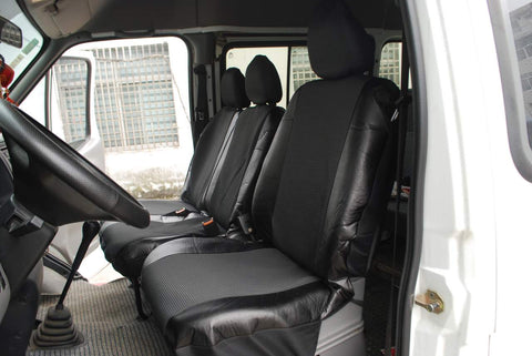Rootz 1+2 Seat Covers for Car Transporters - Polyester - Faux Leather - Easy-Care - Durable - Universal Fit - 3-8mm Foam - 100% Washable at 30° - 69cm x 62cm x 73.5cm