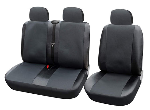 Rootz 1+2 Seat Covers for Car Transporters - Polyester - Faux Leather - Easy-Care - Durable - Universal Fit - 3-8mm Foam - 100% Washable at 30° - 69cm x 62cm x 73.5cm