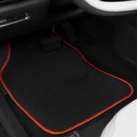 Rootz 4-Piece Car Floor Mats - Vehicle Mat Set - Floor Protectors - Universal Fit - 450gsm Carpet Material - 45cm x 67cm, 41cm x 34cm