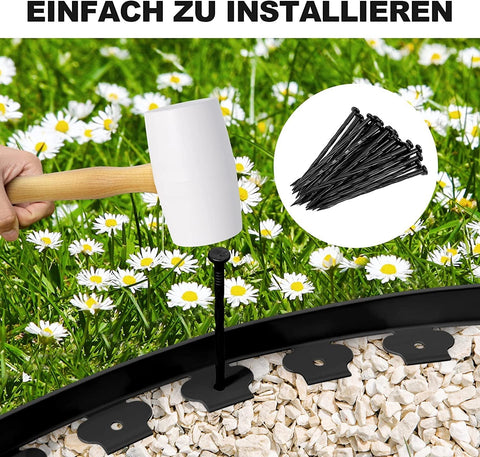 Rootz Premium Lawn Edging System - Garden Border - Landscape Edging - Durable, Flexible, Weatherproof - 10m/20m x 5cm x 5cm