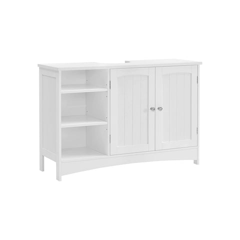 Rootz Under-Sink Cabinet - Bathroom Storage - Vanity Cabinet - MDF - Chrome Handles - 90cm x 30cm x 60cm