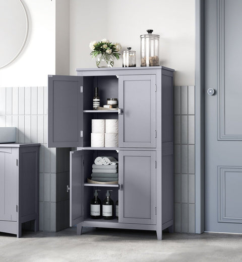 Rootz Kitchen Cabinet - Pantry Organizer - Storage Unit - Adjustable Shelves - 120cm x 40cm x 180cm