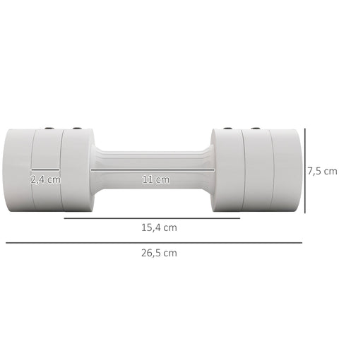 Rootz Adjustable Dumbbells Set - Weights - Fitness Weights - Portable & Compact - 7.5cm x 26.5cm - Boost Strength & Endurance