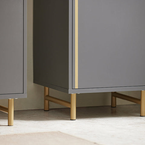 Rootz Tall Bathroom Cabinet - Storage Organizer - Bathroom Shelf - Adjustable Shelves - Water-Resistant Metal Legs - Anti-Tip Safety Feature - 35cm x 170cm x 35cm