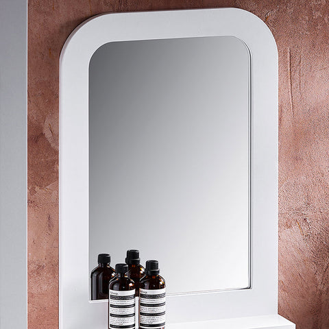 Rootz Wall Mirror Shelf - Bathroom Shelf - Storage Rack - Timeless Design - 38x54x9cm