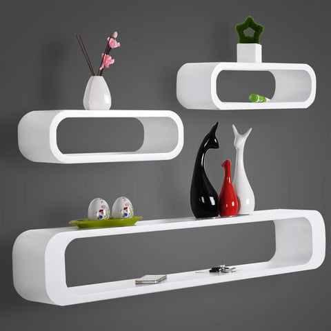 Rootz Wall Shelf Set - Floating Shelves - Display Ledges - Durable MDF Construction - Versatile & Stylish - Easy Installation - Large: 95x17.5x16cm, Small: 40x13x16cm Each