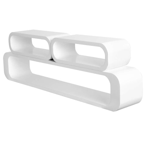 Rootz Wall Shelf Set - Floating Shelves - Display Ledges - Durable MDF Construction - Versatile & Stylish - Easy Installation - Large: 95x17.5x16cm, Small: 40x13x16cm Each