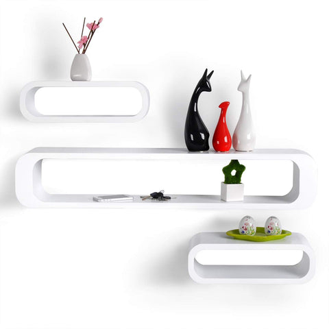 Rootz Wall Shelf Set - Floating Shelves - Display Ledges - Durable MDF Construction - Versatile & Stylish - Easy Installation - Large: 95x17.5x16cm, Small: 40x13x16cm Each
