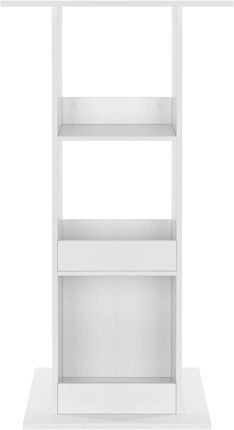 Rootz Bar Table with Storage Shelves - High-Quality Wood Multifunctional Tall Square Table - Water-Repellent & Scratch-Resistant - 60cm x 60cm x 112cm
