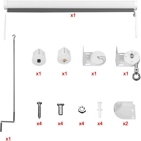 Rootz Vertical Awning - Balcony Awning - Patio Shade - UV Protection - Weather Resistant - Easy Crank System - 140x140 cm