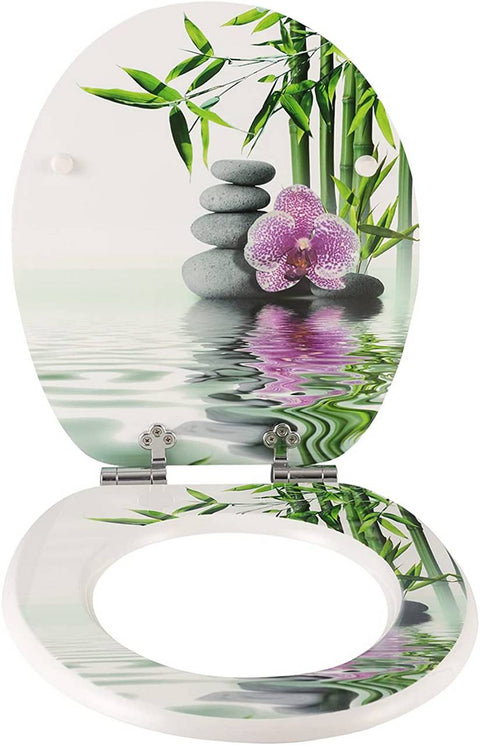 Rootz Premium Soft-Close Toilet Seat - Quiet Closing - Easy Clean - Comfort Fit - Antibacterial - Non-Slip - 37.8cm x 43.8cm