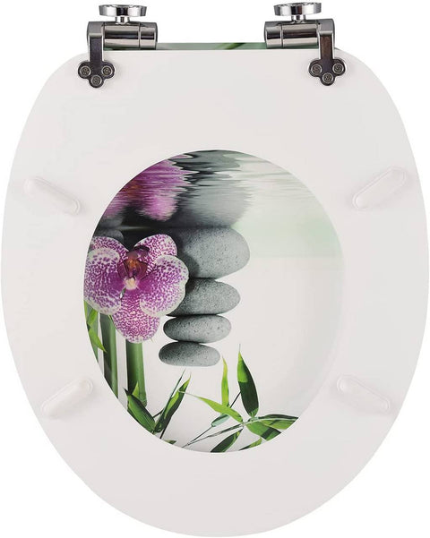 Rootz Premium Soft-Close Toilet Seat - Quiet Closing - Easy Clean - Comfort Fit - Antibacterial - Non-Slip - 37.8cm x 43.8cm