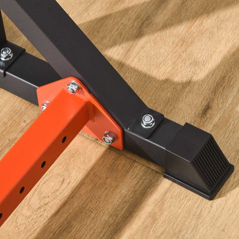 Rootz Adjustable Barbell Rack - Weightlifting Stand - Gym Equipment - Supports 150kg - 77-122W x 66D x 121-171H cm