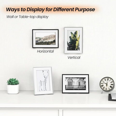 Rootz Aluminum Photo Frame - Picture Frame - Wall & Table Display - Plexiglass - 10x15cm to 30x40cm - Premium Metal Structure - Home Decor