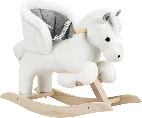 Rootz Rocking Horse - Toddler Rocker - Kids' Ride-on Toy - Enhanced Balance, Uncompromised Safety, Comfortable Design - Plush and Wood - 70cm x 57cm x 28cm