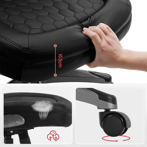 Rootz Executive Chair - Office Swivel Chair - Ergonomic Office Chair - Adjustable Height - PU Mesh - 67cm x (114.5-124.5)cm x 78cm