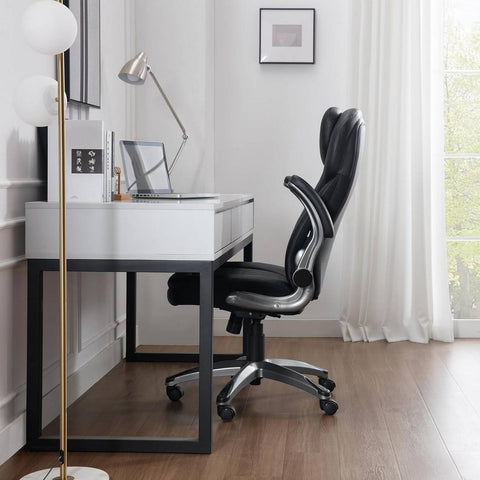 Rootz Executive Chair - Office Swivel Chair - Ergonomic Office Chair - Adjustable Height - PU Mesh - 67cm x (114.5-124.5)cm x 78cm