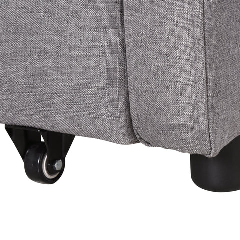 Rootz Sofa Bed for 2 People - Convertible Couch - Sleeper Sofa - Storage Space - Grey - 136L x 92W x 84H cm