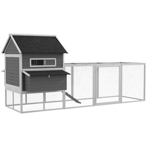 Rootz Poultry Palace Chicken Coop - Hen House - Chicken Enclosure - Weatherproof - 347cm x 160cm x 150cm