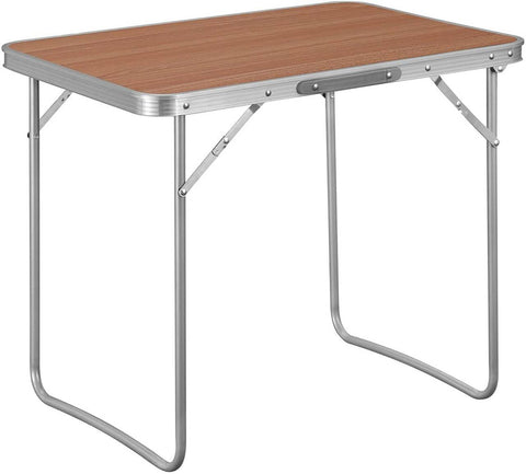 Rootz Folding Camping Table - Portable Picnic Table - Outdoor Dining Table - Rust-Proof - Aluminum Alloy - 70cm x 60cm x 50cm