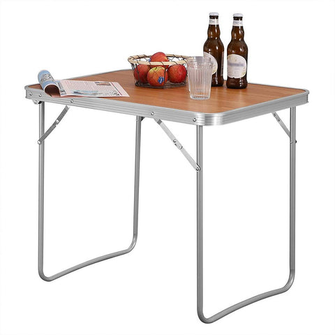Rootz Folding Camping Table - Portable Picnic Table - Outdoor Dining Table - Rust-Proof - Aluminum Alloy - 70cm x 60cm x 50cm
