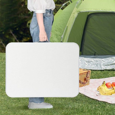 Rootz Camping Table - Outdoor Folding Table - Picnic Table - Lightweight & Foldable - Height Adjustable - Sturdy & Stable - 55cm x 25.5/58.5cm x 75cm